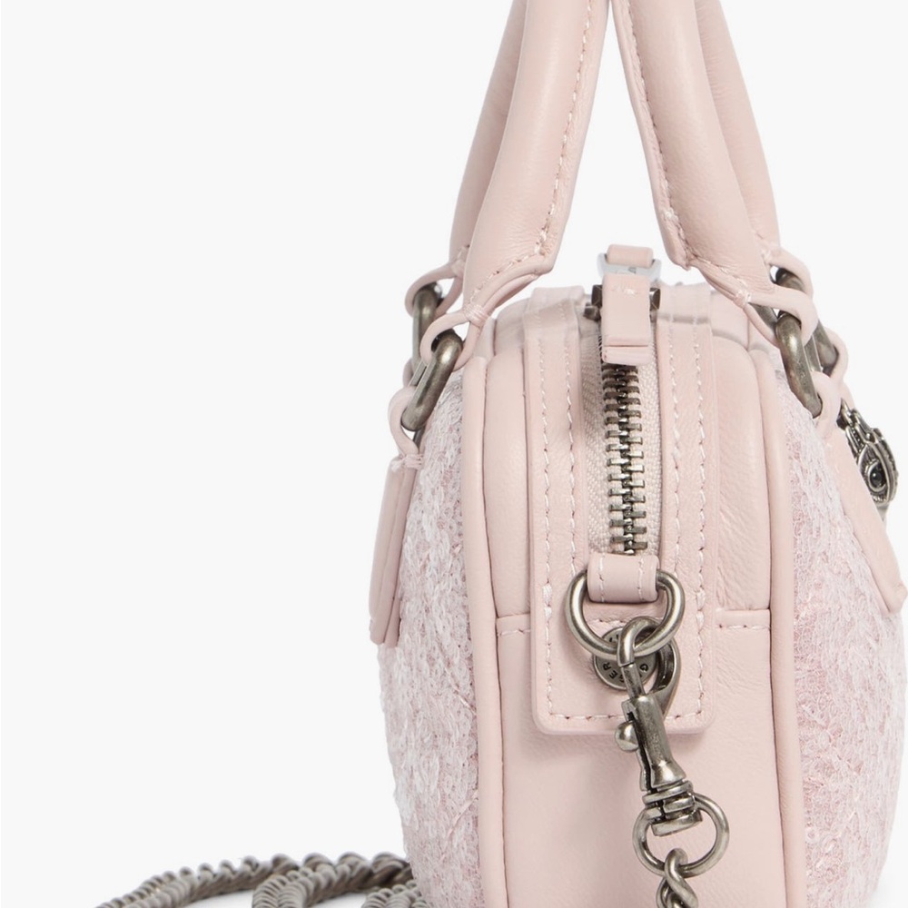 New Kurt Geiger Mini Kensington Duffle Sequin Bag in Lilac w Dustbag - Picture 3 of 6